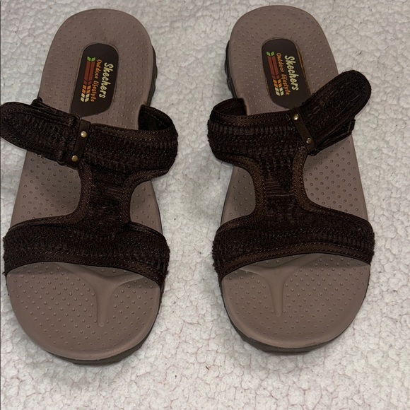 Skechers bundle 2 pairs sandals Women's Black and Brown Sandals - Picture 8 of 11